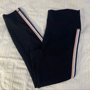 Zyia Active Black legging with pink sparkly seam - size 6-8